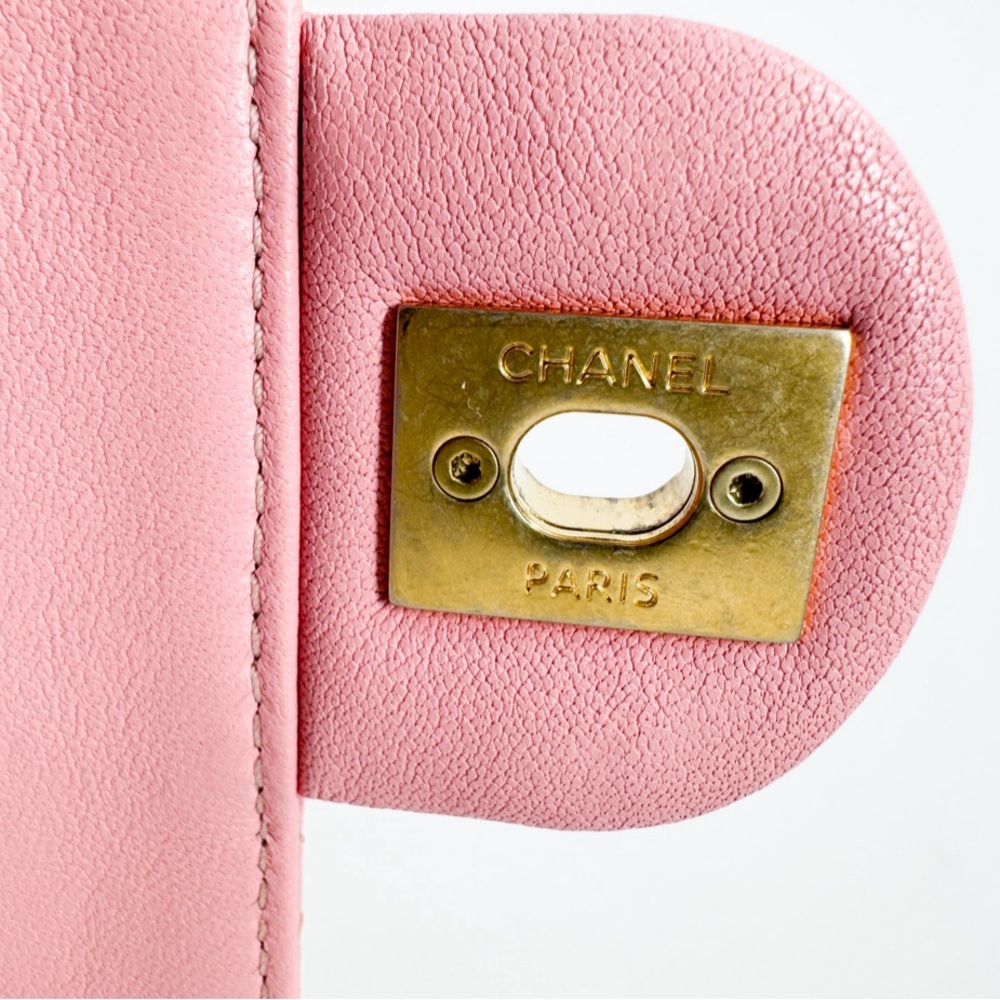 Chanel Pink Pearl Chain Vertical Flap Bag - Picture 10 of 13
